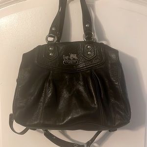 Black Leather Coach. Great condition